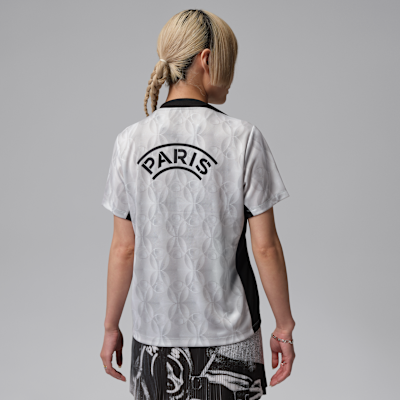 Nike Paris Saint-Germain Academy Pro Night Edition Jordan Dri-FIT Maç Öncesi Kısa Kollu Kadın Futbol Üstü görsel 2