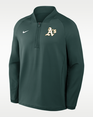Мужские  Athletics Authentic Collection Nike Dri-FIT MLB 1/2-Zip Long-Sleeve Top
