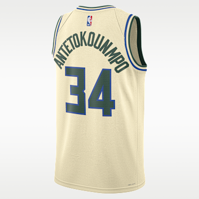 Giannis Antetokounmpo Milwaukee Bucks City Edition Men's Nike NBA Swingman Jersey