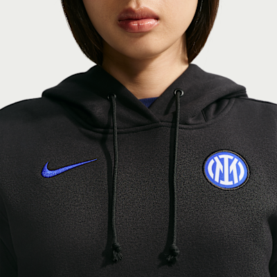 Nike Inter Milan Phoenix Fleece Nike Football Kapüşonlu Kadın Sweatshirt'ü görsel 3