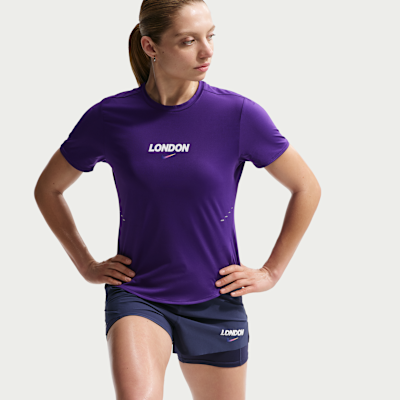 Nike Swift Dri-FIT Kısa Kollu Kadın Koşu Üstü görsel 3