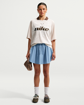 Женская юбка Nike Sportswear Mid-Rise Scalloped-Trim Poplin Skirt