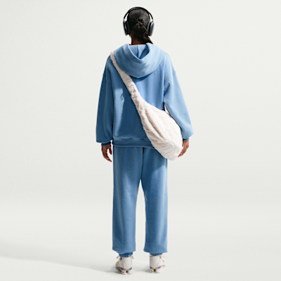 Nike Studio Fleece Orta Kalınlıkta Yüksek Belli Oversize Dar Paça Kadın Eşofman Altı görsel 5