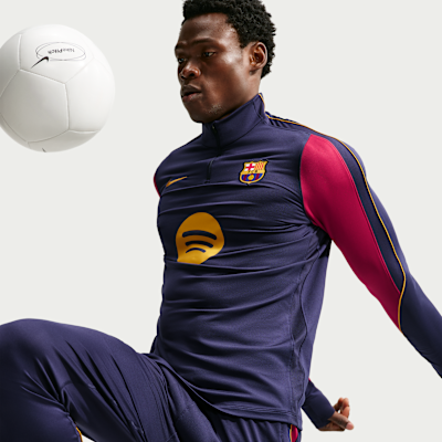 Nike FC Barcelona Strike Nike Dri-FIT Örgü Erkek Futbol Antrenman Üstü görsel 3