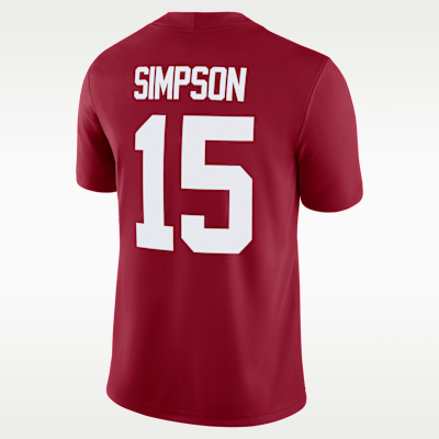 Jersey universitario Nike Dri-FIT Game para hombre de Ty Simpson de Alabama