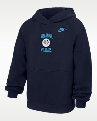 Детское худи Villanova Wildcats Club Big Kids' Nike Pullover Fleece Hoodie