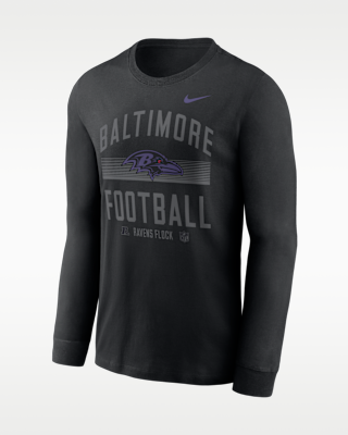 Мужская футболка Baltimore Ravens Essential Nike Dri-FIT NFL Long-Sleeve