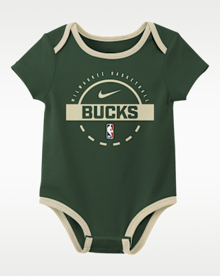 Детские  Milwaukee Bucks Baby Nike NBA Bodysuit Set (2-Pack)