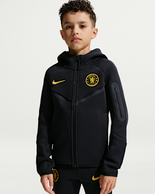 Детское худи Chelsea FC Tech Fleece Big Kids' (Boys') Nike Soccer Full-Zip Hoodie