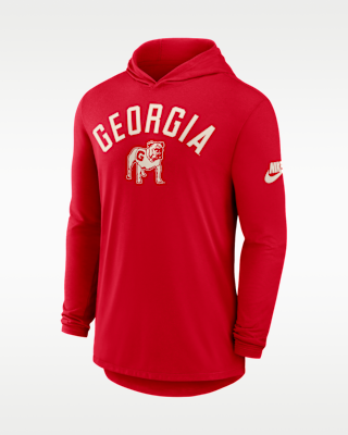Мужская футболка Georgia Legacy Arch Nike Dri-FIT College Long-Sleeve Hooded