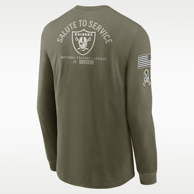 Playera de manga larga Nike de la NFL para hombre Las Vegas Raiders Salute to Service