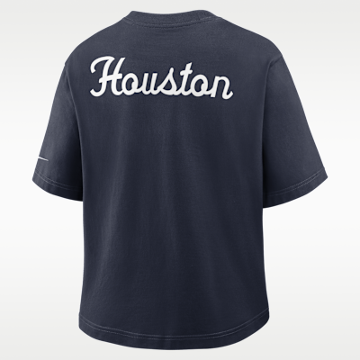 Houston Texans Rewind Pocket Boxy Women's Nike NFL T-Shirt