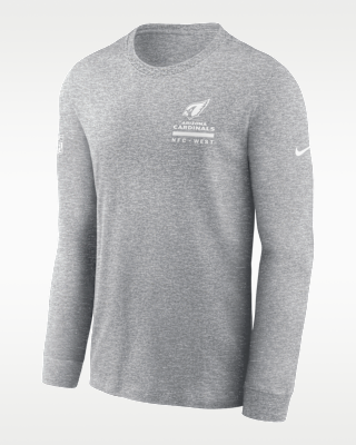 Мужская футболка Arizona Cardinals Sideline Team Issue Nike Dri-FIT NFL Long-Sleeve