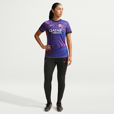 Nike Paris Saint-Germain Deplasman Nike Dri-FIT Maç Öncesi Kadın Futbol Üstü görsel 4