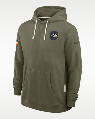 Baltimore Ravens Salute to Service Sideline Dominant Force Men's Nike Dri-FIT NFL Pullover Hoodie