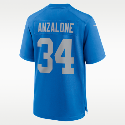 Alex Anzalone Detroit Lions Men's Nike NFL Game Football Jersey
