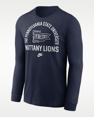 Мужская футболка Penn State Legacy Arched Logo Nike College Long-Sleeve