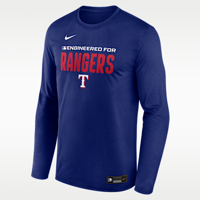 Texas Rangers Authentic Collection Team Issue Men's Nike Dri-FIT MLB Long-Sleeve T-Shirt