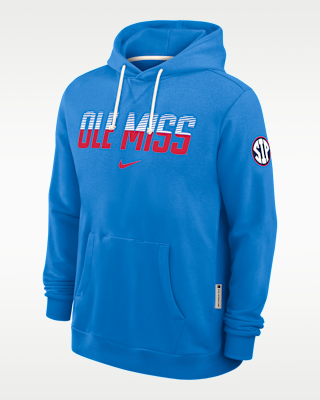 Мужское худи University Of Mississippi Sideline Nike Dri-FIT Pullover Hoodie