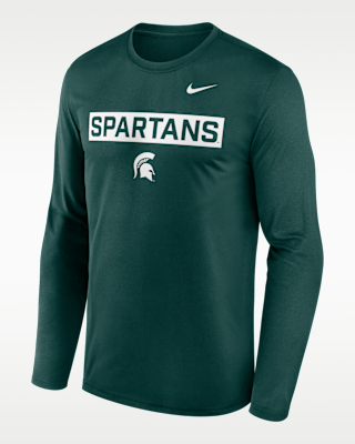 Мужская футболка Michigan State Primetime Legend 2-Hit Nike Dri-FIT College Long-Sleeve
