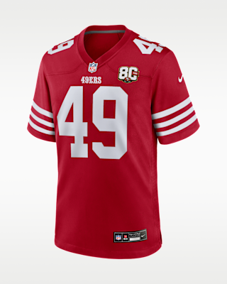 Мужские джерси The Faithful San Francisco 49ers 80th Anniversary Nike NFL Game Jersey