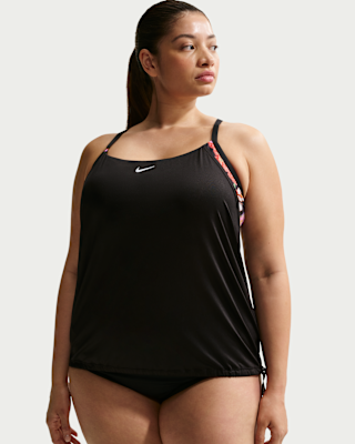 Женские  Nike Swim Layered Tankini (Plus Size)
