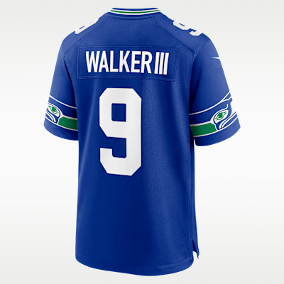 Jersey Nike de la NFL Game para hombre Kenneth Walker III Seattle Seahawks 50th Anniversary