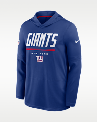 Мужские New York Giants Sideline Nike Dri-FIT NFL Long-Sleeve Hooded Top