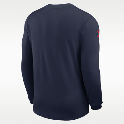 New England Patriots Sideline Coach Men's Nike Dri-FIT NFL Long-Sleeve Top