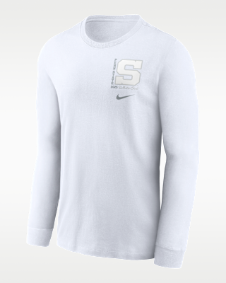 Мужская футболка Penn State 2025 White Out Nike College Long-Sleeve