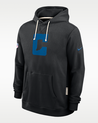 Мужские тайтсы Indianapolis Colts Alt 2 Tight Coverage Sideline Nike Dri-FIT NFL Pullover Hoodie