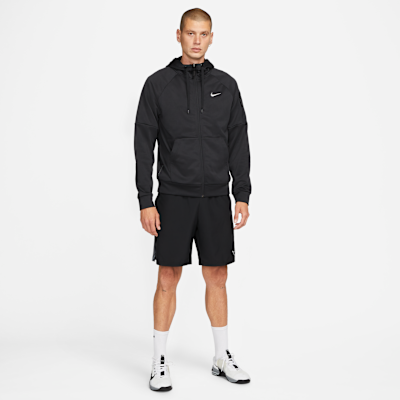 Nike Therma Tam Boy Fermuarlı Therma-FIT Erkek Fitness Üstü görsel 5