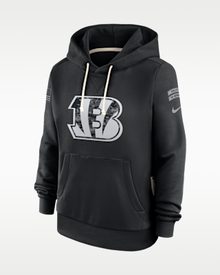 Женское худи Cincinnati Bengals Salute to Service Sideline Nike Dri-FIT NFL Pullover Hoodie