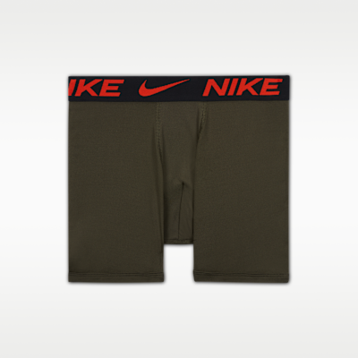 Ropa interior para niños talla grande Nike Micro Print Boxer Briefs (paquete de 3)