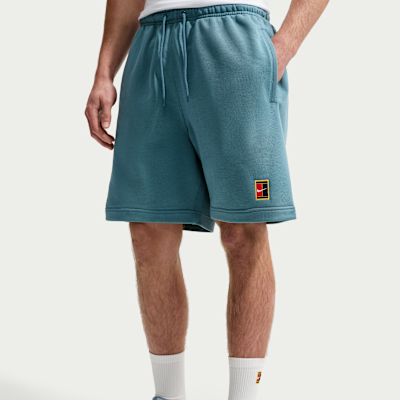 NikeCourt Heritage Dri-FIT Fleece Erkek Tenis Şortu görsel 2