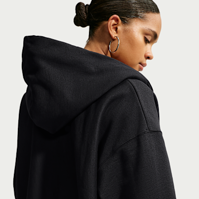 Nike Studio Kalın Fleece Oversize Tam Boy Fermuarlı Kadın Kapüşonlu Üstü görsel 2