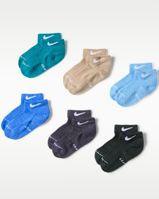 Детские носки Nike Kids' Dri-FIT Elevated Everyday Ankle Socks (6 Pairs)