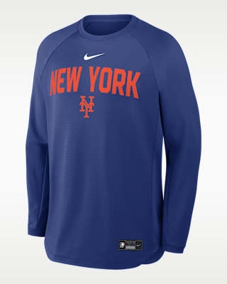 Мужские  New York Mets Authentic Collection Nike Dri-FIT Pullover Crew