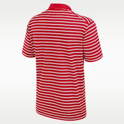 Polo universitario Nike Dri-FIT para hombre Ohio State Buckeyes Primetime Victory Striped