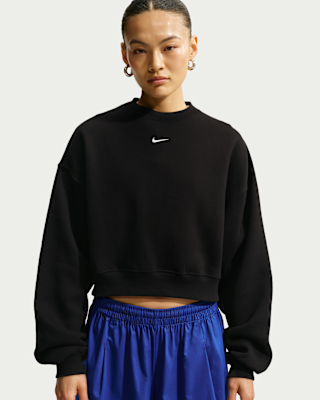 Женские  Nike Studio Fleece Medium Weight Oversized Cropped Crew