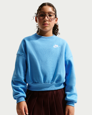 Детский свитшот Nike Sportswear Club Fleece Girls' Boxy Crew-Neck
