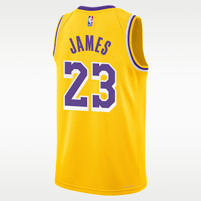Jersey de alero polivalente Nike NBA para niños talla grande LeBron James Los Angeles Lakers 2023/24 Icon Edition