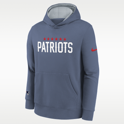 New England Patriots Rivalry Club Big Kids' Nike NFL Pullover Hoodie