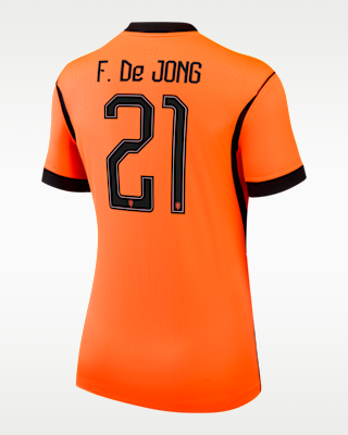 Женские джерси Frenkie de Jong Netherlands National Team 2026 Stadium Home Nike Dri-FIT Soccer Jersey