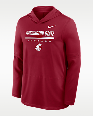 Мужские  Washington State Sideline Nike Dri-FIT College Long-Sleeve Hooded Top