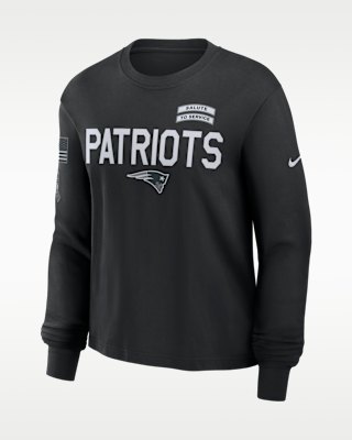 Женская футболка New England Patriots Salute to Service Sideline Nike Dri-FIT NFL Long-Sleeve