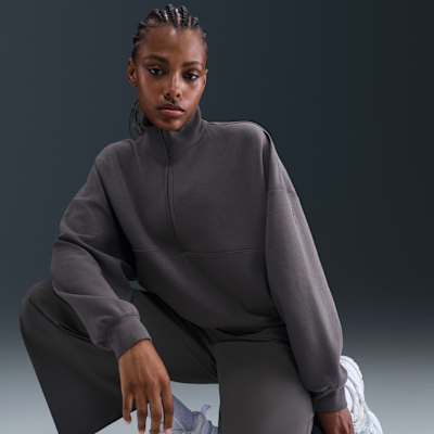 Nike 24.7 ImpossiblySoft Dri-FIT Bol Kesimli Yarım Fermuarlı Kadın Üstü görsel 3