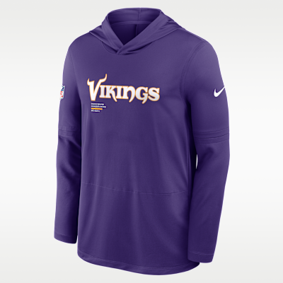 Minnesota Vikings Pure Fury Sideline Men's Nike Dri-FIT NFL Long-Sleeve Hooded Top