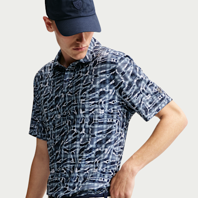 Nike Par Dri-FIT Tartan Camo Print Erkek Golf Polo Üstü görsel 3