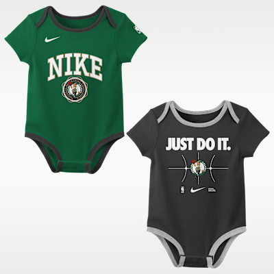 Boston Celtics Just Do It Baby Nike Basketball Bodysuit Set (2-Pack)